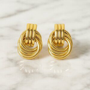 REVOLVE Geometric 18K Gold Plated Earrings